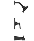 Single Handle Matte Black Shower Faucet Set With 5 Mode Multi Function Shower Head And Quick Connect Tub Spout For Complete Bathroom Upgrade Kit
