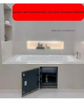 Heavyweight Concealed Pivot Hinge Kit For Wall Doors Built Like A Tank To Hold Marble And Stone Panels Tight With Zero Sagging Or Wobbles Perfect For Bathrooms And Inspection Hatch Work installed under a bathtub.