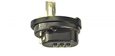 Close-up of set-your-own combination gun trigger lock for pistols and rifles, showing steel/zinc body and rubber pads