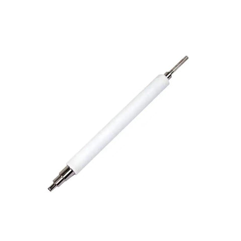 Top Shelf Printer Rubber Roller Replacement For Zebra 170 Xi Series Barcode Printers, white rubber feed roller with metal shafts.