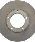 Front brake rotor disc by Centric C-Tek, five-lug holes and central bore, metallic gray