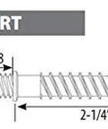 PanelMate Pro Storm Panel Anchors 2-1/4 Inch For Fast, One-Time Installation In Carbon Steel With Stalgard Coating, threaded design