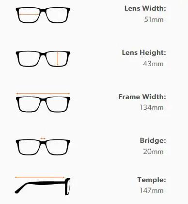 Top Tier Sodium Flare Blocking Safety Glasses Built Tough With Slick Purple Polycarbonate Lenses dimensions: lens 51mm width, 43mm height.