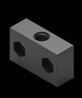 Heavy Duty T8 Acme Lead Screw Nut Block For 8mm Linear Guides With Hella Smooth Brass Or Pom Flange Mount, black precision block