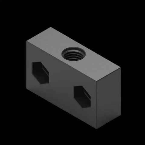 Heavy Duty T8 Acme Lead Screw Nut Block For 8mm Linear Guides With Hella Smooth Brass Or Pom Flange Mount, black precision block