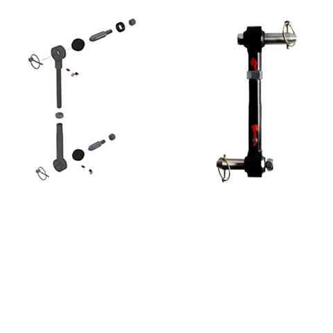 Front Sway Bar Disconnects For Jeep JK JKS 2 Door And 4 Door 2007 2018 Adjustable Quick Disconnect Links disassembled view