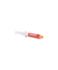 SRAM Butter grease syringe, red label with SRAM logo, white plunger, orange tip