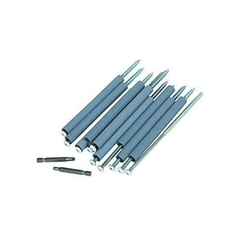 White Gutter Screws For 5 Inch And 7 Inch Gutters, 10 Pack, Set Of 3, Heavy Duty Galvanized Steel Ferrule Mounting Nails For Attaching Gutters