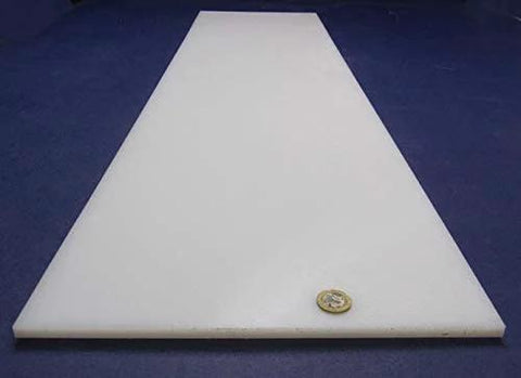 Tough As Nails White UHMW Polyethylene Sheet Five Sixteenth Inch Thick Twelve By Forty Eight Inches Standard Heavy Duty