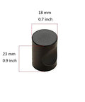 12 Pcs Cylindrical Cabinet Handles And Mini Drawer Pulls In Black For Cabinets Wardrobes Drawers And Jewelry Boxes 0.7 By 0.9 Inch Knobs Sturdy Zinc Alloy Construction