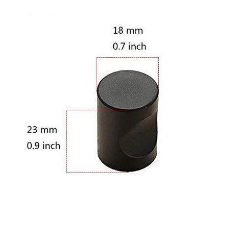 12 Pcs Cylindrical Cabinet Handles And Mini Drawer Pulls In Black For Cabinets Wardrobes Drawers And Jewelry Boxes 0.7 By 0.9 Inch Knobs Sturdy Zinc Alloy Construction