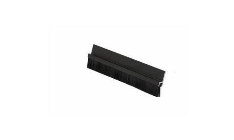Side view brush seal strip for meeting stile, 1 in wide, 36 in long, dark bronze with black brush insert