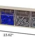 TiltView Plastic Storage Cabinet With Tilt Out Bins A Versatile Organizer For Home Office School And Workshop Use As A Makeup Organizer Hardware Box Medical Supply Organizer And Teacher Toolbox, six-bin configuration