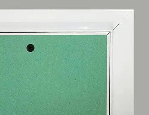 Detail of Heavy Duty 16 By 16 Inch Aluminum Access Panel With Ready Install Frame For Drywall Or Drop Ceiling providing easy access.