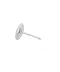 Dead Set Tough One Point Seven Five Inch Eleven Gauge Ring Shank Nail with wide round cap for roofing applications.