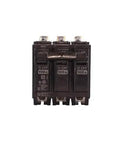 Front view of Q Line THQB320100 3 Pole Miniature Circuit Breaker 100A 120 240 VAC With Thermal Magnetic Trip And 10 kA Interrupt