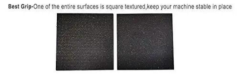 Ultra Sturdy Rubber Anti Vibration Pad 24 By 24 Inch Square, 0.6 Inch Thick Floor Safe Vibration Dampener shown in textured design