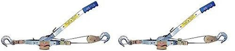 PowR Pull 144SB6 2 Ton Capacity USA Made Two Pack Heavy Duty Puller Set, durable steel hand winch alternative for lifting and towing.
