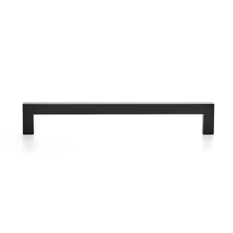 Eight Inch Square Cabinet Handles Matte Black Pulls For Kitchen Drawers And Cabinets Set Of Eighteen Durable Hardware For Cupboards