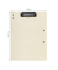 Five Pack A4 File Folders With Double Clip Built In Writing Pad And Archiving Ready Office Organizer For Contracts Docs And Everyday Paperwork Pro Grade Eco Friendly Materials Durable Finish Keeps Papers Safe beige A4 folder with clip, 23x31.5cm