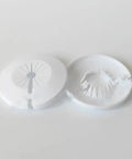 10 Pack Plastic Fire Sprinkler Head Decorative Covers White 32X60MM Concealer Caps showing two shields for easy installation.