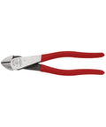 Klein Tools D248-8 diagonal cutting pliers, 8-inch, red-handled side view