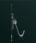 Slick Self Adhesive Wall Hooks Heavy Duty Stainless Steel Hold Up To Thirteen Pounds Without Damaging Drywall side view of hook