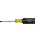 Beefy Heavy Duty Demolition Screwdriver With Keystone Tip And Four Inch Shank For Prying And Chiseling Durable Plated Strike Cap And Tang Through Metal Blade Made In USA