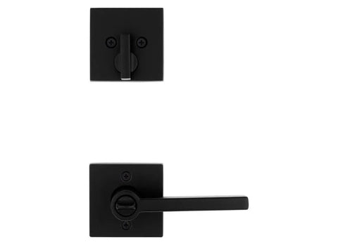 Matte Black Keyed Entry Lever And Deadbolt Combo With SmartKey For Easy Lockup, Smooth Lever Action, Anti Sag Design