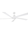 Top Tier 70 Inch 5 Blade Ceiling Fan In Matte White For Spacious Living Areas And Quiet DC Motor With Reversible Blades.