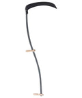 Heavy Duty 57.1 Inch Steel Grass Sickle Scythe With Wooden Handle And Grinding Stone For Lawn And Garden Efficient Tool