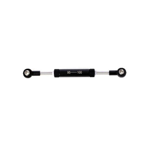 Beefy Adjustable Aluminum Panhard And Steering Link Kit For 1/10 RC Crawlers Fits SCX10 II III TRX4 TRX6 Durable Black Anodized Upgrade Parts 95-100mm Easy Install For Off Road Rigs Heavy Duty Build For Tough Trails, 95-100mm black aluminum link rod
