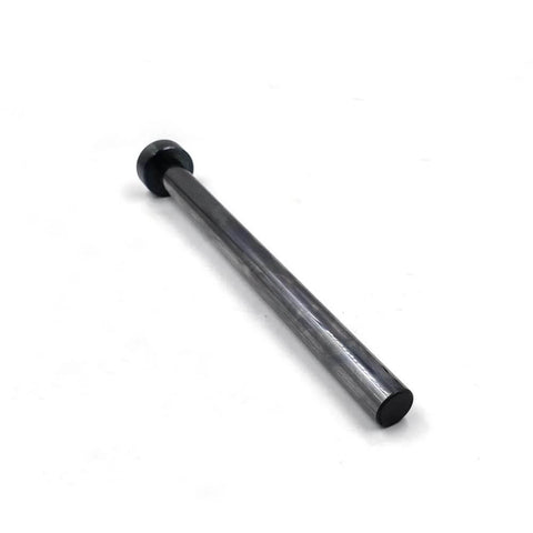 Waterjet pump plunger rod; metal shaft with black end caps for waterjet cutting pump
