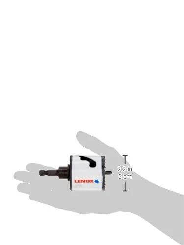 Lenox Bi-Metal Speed Slot Arbor Hole Saw, 2-1/16 in, front view in hand