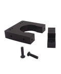 Two Pack CNC Engraving Spindle Mount Fixture For 80mm Motors Aluminum Alloy Support Base Bracket In Black Easy Install Durable 80mm spindle clamp with screws