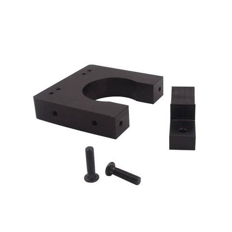 Two Pack CNC Engraving Spindle Mount Fixture For 80mm Motors Aluminum Alloy Support Base Bracket In Black Easy Install Durable 80mm spindle clamp with screws