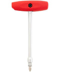 Foldable T Handle Tool Kit With 19 Pieces Driver Set For Powersport Includes Metric Sockets close-up of red T-handle tool