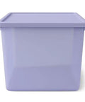 Top Tier Stackable Storage Bin With Lid in light purple, 12.5 x 12 x 9.5 inches, ideal organizer for toys and clothes.