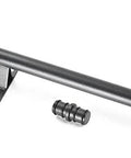 16Ft Rolling Ladder Hardware Sliding Rail Kit With Top Rollers And Braked Floor Wheels Full Metal Black Set For Cabinet Or Bookcase Installations Includes 4Ft Rails With Welded Brackets Rail Connectors End Caps Stops And Screws product showing metal rail and connector