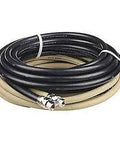 Professional Air And Fluid Hose Set With Quick Connect Fittings 25 Foot Pneumatic Line coiled hoses with quick disconnect ends.