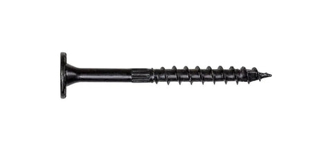 Outdoor Accents Structural Wood Screw With SawTooth Point.220 Inch Diameter By 3-1/2 Inch Length DB Coating In Black