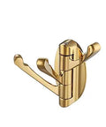 Heavy Duty Wall Mount Coat Hook Tough As Nails Zinc Alloy Bathroom And Entryway Rack Rust Proof Multi Purpose Gear Hanger shown in gold finish.