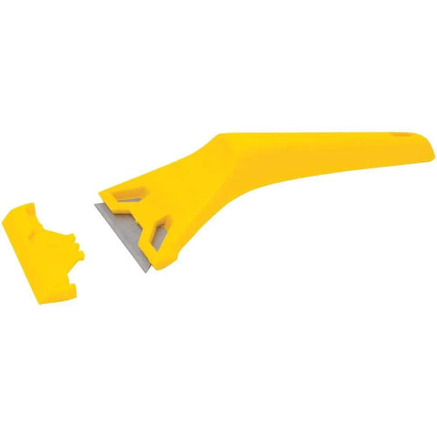 Beast Mode Heavy Duty Window Scraper With Durable Blade, Yellow Handheld Glass Tool For Removing Paint, Stickers And Residue