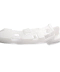 Left Front Bumper Side Retainer Bracket For 2012 Through 2019 Vehicles OEM Part 1607398380 FL Direct Fit ABS Construction For Long Lasting Durability And Precise Alignment Easy Install Restores Front End Structure, white ABS bracket