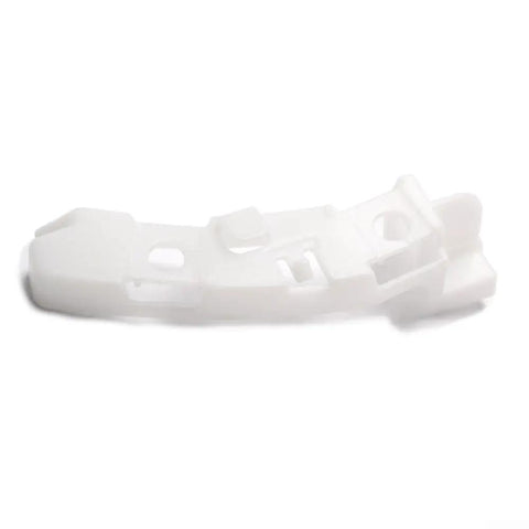 Left Front Bumper Side Retainer Bracket For 2012 Through 2019 Vehicles OEM Part 1607398380 FL Direct Fit ABS Construction For Long Lasting Durability And Precise Alignment Easy Install Restores Front End Structure, white ABS bracket