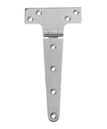 Bombproof Heavy Duty Workhorse Marine Grade 316 Stainless Steel T Hinge Gate Strap Tee Hinge, polished finish, single for 4 or 6 inch gates.