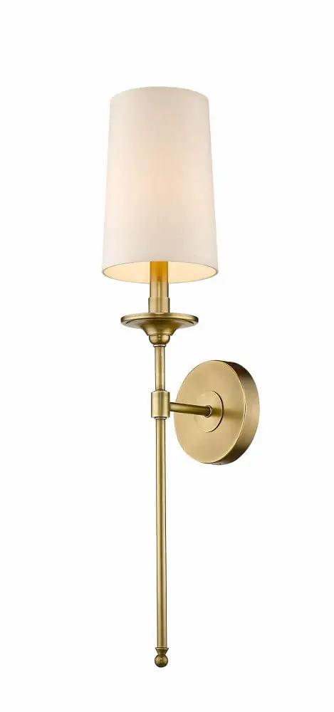 1 Light Wall Sconce in Rubbed Brass Finish for Bathroom Hallway or Bedroom Transitional Coastal Modern Steel Wall Mount Light 807-1S-RB Style Warm Vintage Glow Vibe