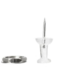 Slick Brass Hex Nuts And Washers Kit Compatible With F81 Barrel Connectors showing a brass hex nut and a pointed washer for mounting.