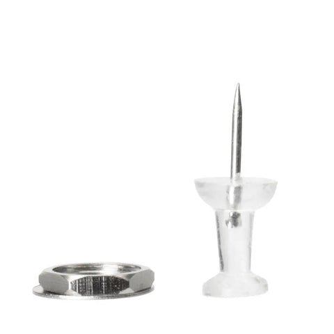 Slick Brass Hex Nuts And Washers Kit Compatible With F81 Barrel Connectors showing a brass hex nut and a pointed washer for mounting.