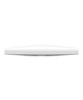 Premium Indoor Wireless Access Point Featuring WiFi Six 802 11Ax Dual Band Speed With 2 5 Gigabit Port viewed from side, sleek white design.